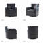 Fauteuil club pivotant en cuir véritable Arsim-898772359