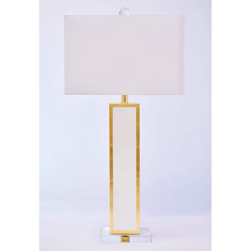 Blair Table Lamp, White/Gold