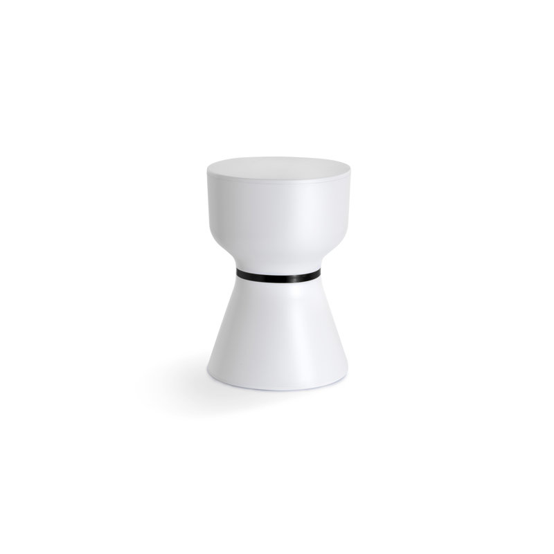 Tabouret d'appoint Paheko KO, Blanc / Noir