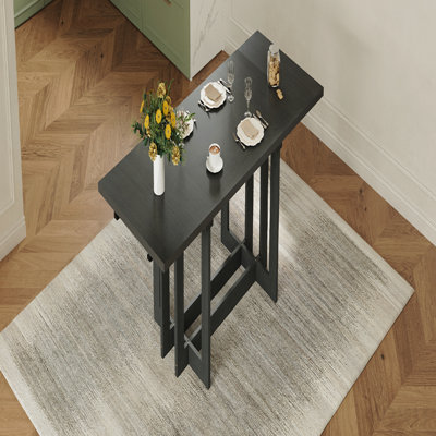 Rustic 82inch Extendable Dining Table, Trestle Kitchen Table With Two 12'' Removable Leaf, Gray