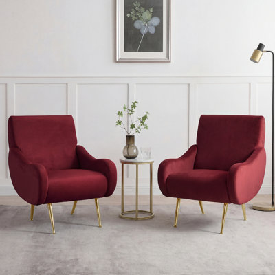 Aitana 28.35'' Wide Velvet Armchair (Set Of 2)