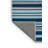 Washable Ice Blue Light Gray Striped Area Rug-1534466979