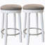Ensemble de deux tabourets de bar avec fonction pivotante à 360 °, fabrication en bois, siège rembourré en tissu, idéal pour la cuisine, la salle à manger et le salon-623716226