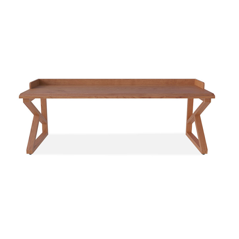 Brown Rectangular Solid Wood desk, 29.53" H x 70.87" W x 23.62" D