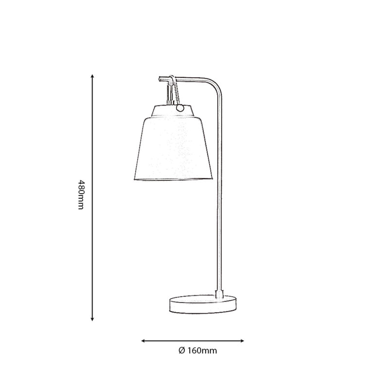 Metal Arched Lamp