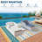 10' x 20' Reversible Outdoor Rug, Waterproof Plastic Straw Weave, Lightweight Foldable Design, Boho Style Patio Rug for Deck, Balcony or Picnic-1156330247
