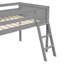 Lit mezzanine bas en bois avec échelle, l'échelle peut être placée à gauche ou à droite-329097010-329097011