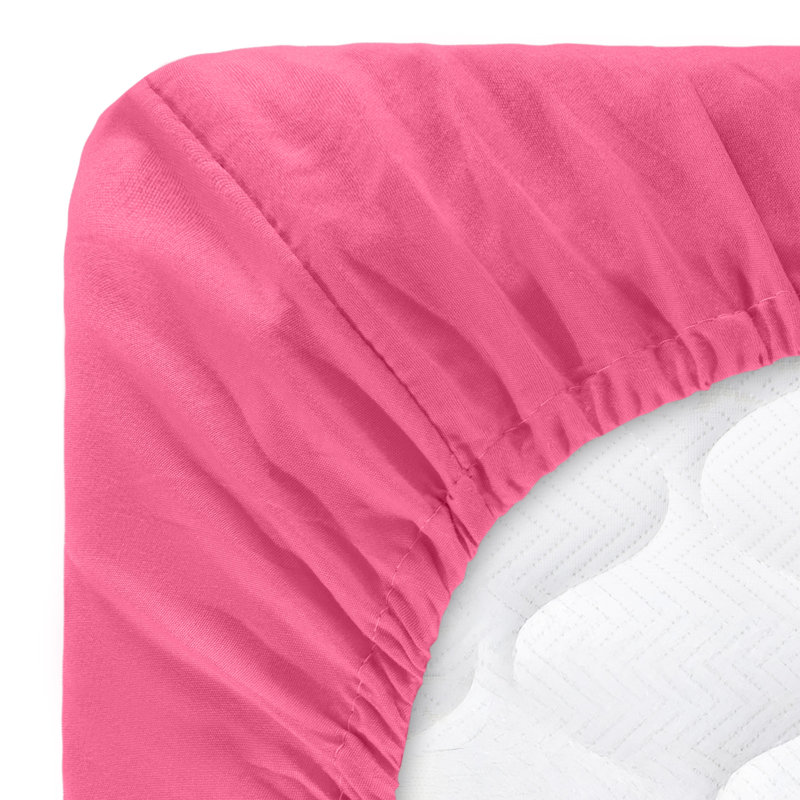 Series 1200 Brushed Microfiber Sheet Set - Wrinkle, Stain & Fade Resistant Bed Linens & Pillowcases, Pink