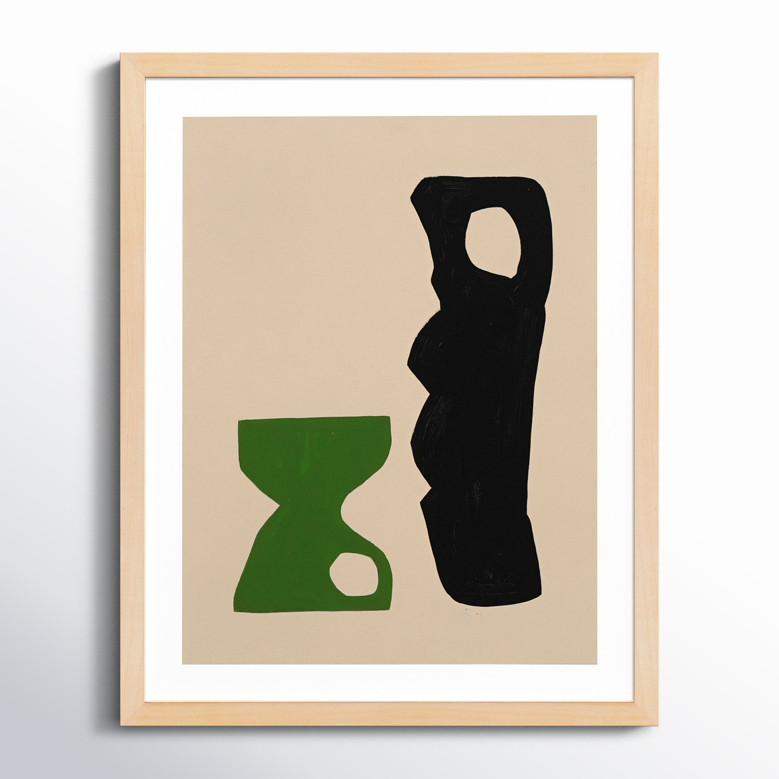 The Conversation by Michael Kempen, Maple Framed, 20" W x 25" H