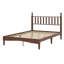 Lit plateforme en bois avec tête de lit en forme de gourde - style rétro + support en lattes de bois-2054540936