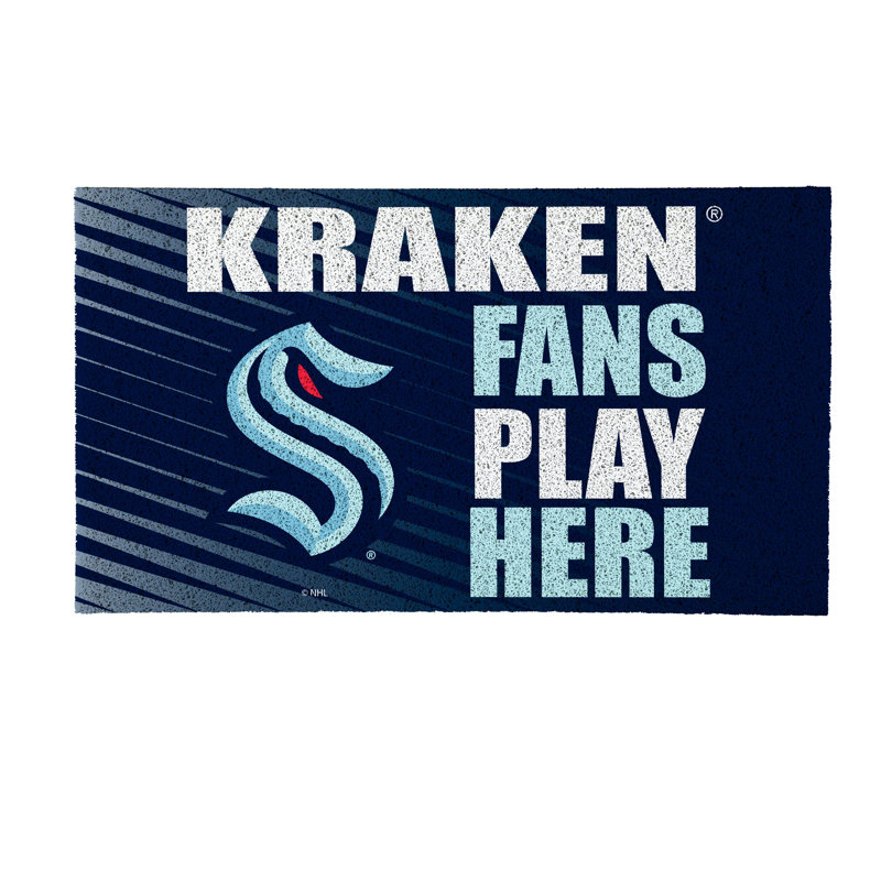 Tapis en PVC Seattle Kraken Fan, 28 po x 16 po