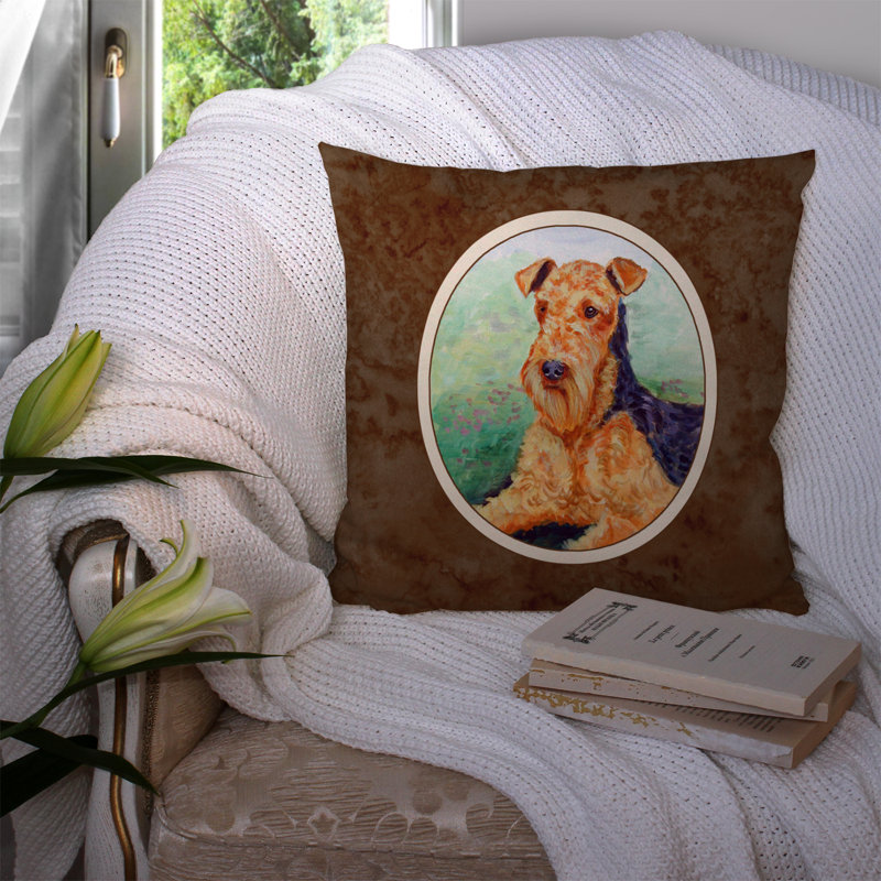 Coussin décoratif 14 po airedale terrier 