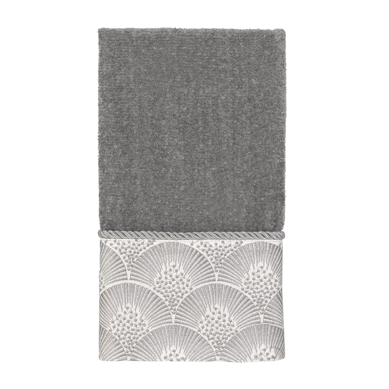 Tricia Shell 100% Cotton Hand Towel, Gray