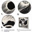 Fleur d'iris abstrait noir et blanc sur toile-862352580-862352637