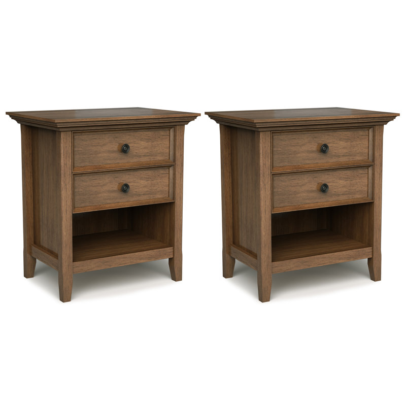Table de chevet 24 po Amherst, Brun rustique