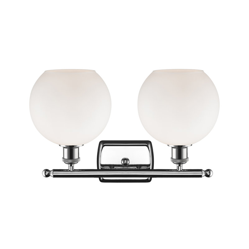 Almatine 2 - Light Vanity Light, Matte White, Incandescent, Polished Chrome