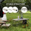 Nyimah Rectangular Metal Folding Outdoor Camping Table , 95cm W 55cm D-969780505