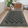 Modern Machine Washable Area Rugs Diamond Floor Mats with Non-Slip Backing, Non-Shedding Floral Print Accent Rug, Foldable Soft Low Pile Indoor Carpet