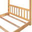 Lit plateforme simple avec tête de lit et pied de lit, toit naturel, lit simple-1899853186
