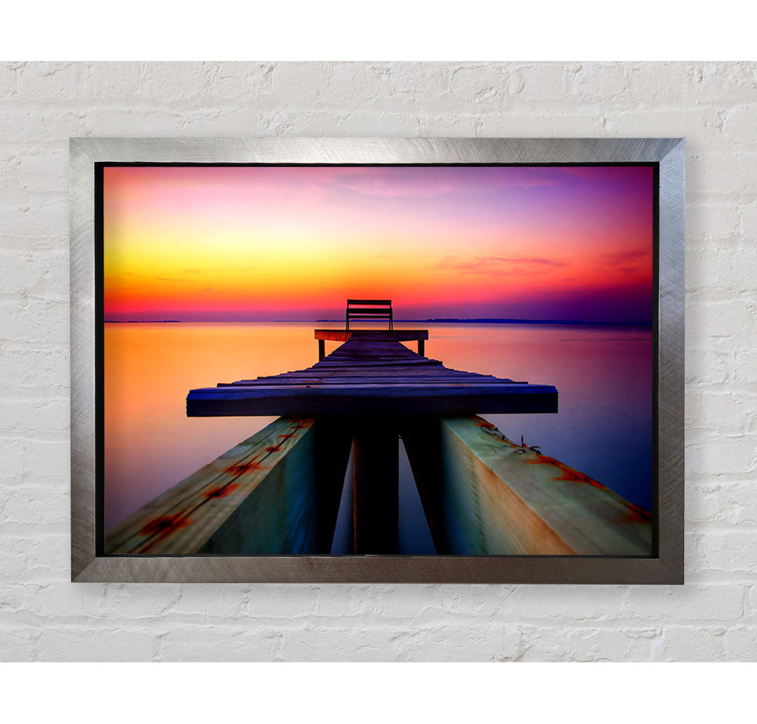 The Perfect Sunset Dock - Einzelne Bilderrahmen Kunstdrucke