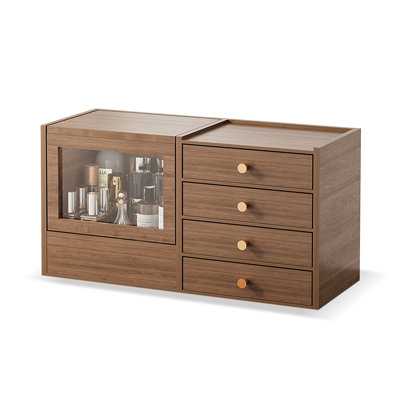 Organisateur de maquillage pour coiffeuse, organisateur de comptoir avec tiroirs, miroir