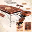 Table de massage professionnelle en similicuir avec table de massage et pieds réglables en métal