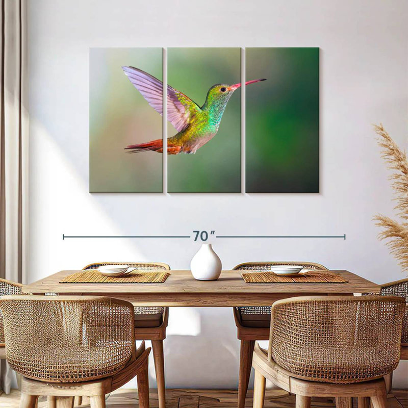 Iridescent Hummingbird, 36" H x 57" W