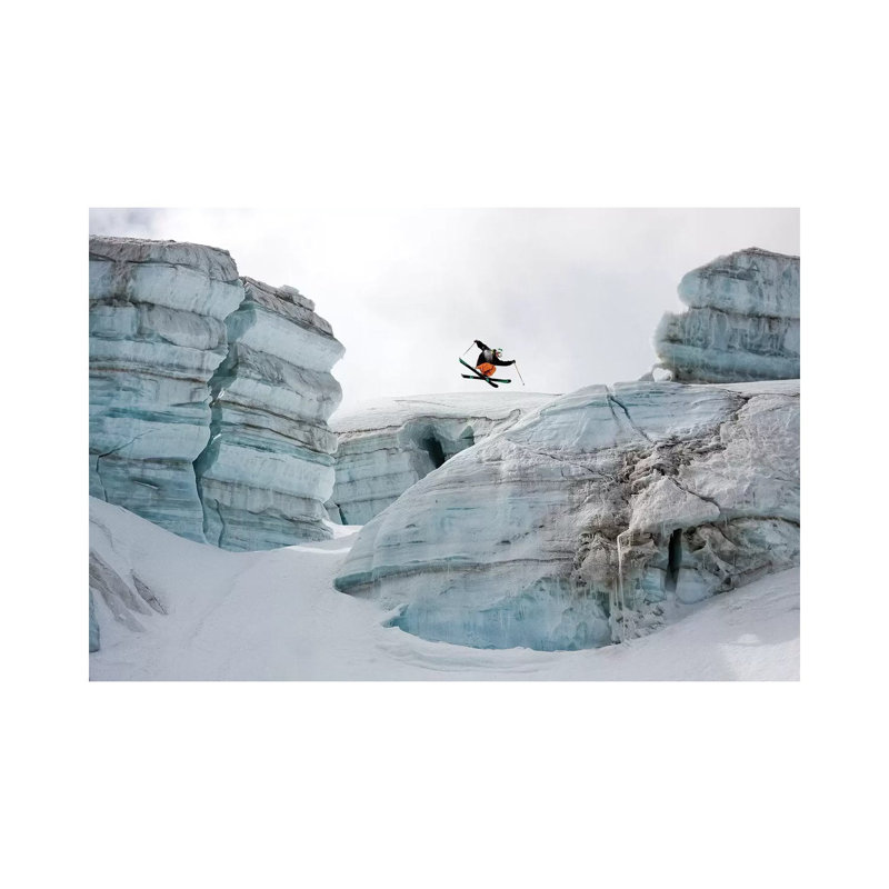 Candide Thovex Out Of Nowhere Into Nowhere by Tristan Shu - Print on Canvas, 101.6 cm H x 66.04 cm W x 1.91 cm D