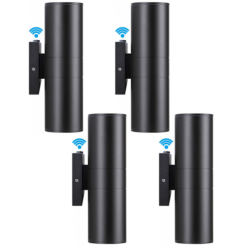 Dusk to Dawn Outdoor Lighting Wall Lights 12W 2700K Integrated LED Cylinder Up Down Lights, IP65 Waterproof Aluminum Exterior Wall Sconce for Porch Patio