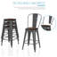 Chaise d'appoint empilable en fer Forontenac-1375807228