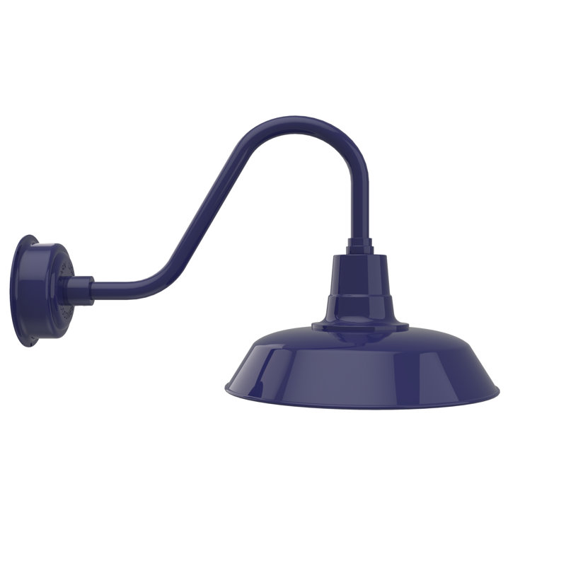 Luminaire de grange d’extérieur oldage, Bleu de cobalt, 19.375" H x 21" W x 16.25" D