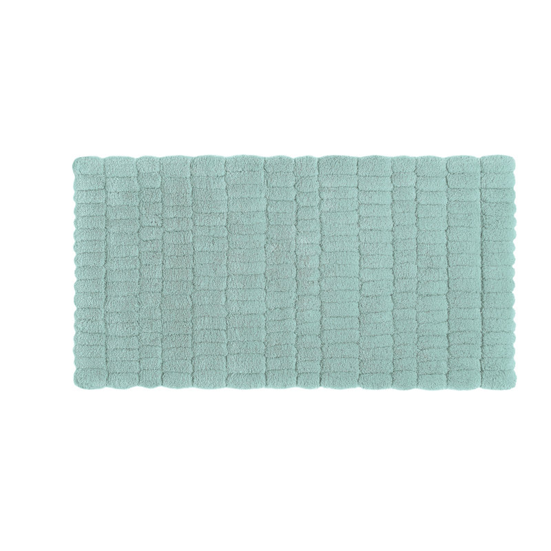 Patch Geometric Bath Rug, 24'' W x 39'' L, White