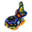 Sculpture de lapin jaune Huichol perlé jaune