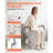 Raised Toilet Seat with Arms, 350 lbs Capacity, 5-Inch Lift Height & Adjustable Width, Widened Commode Elevated Toilet Seat Riser with Handles for Seniors, Elderly, Handicap, Disabled, Adults