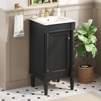 18" French Style Bathroom Cabinet with Storage