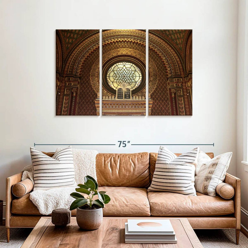 Spanish Synagogue Interior, 36" H x 57" W
