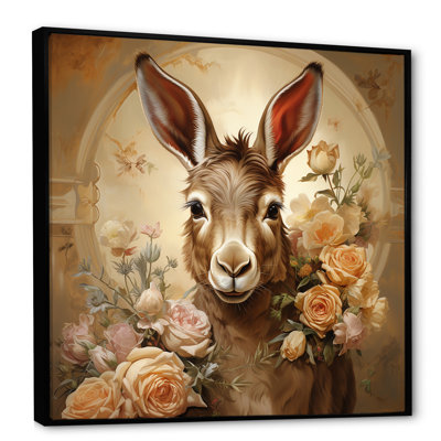 «Farmhouse Donkey In Field IV - Donkey», art mural