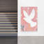 Peaceful Pink Dove Peaceful Serene Contemporary Bird Nature Spring Wall Art Print by Mathieu - Wrapped Canvas Print-1908219758