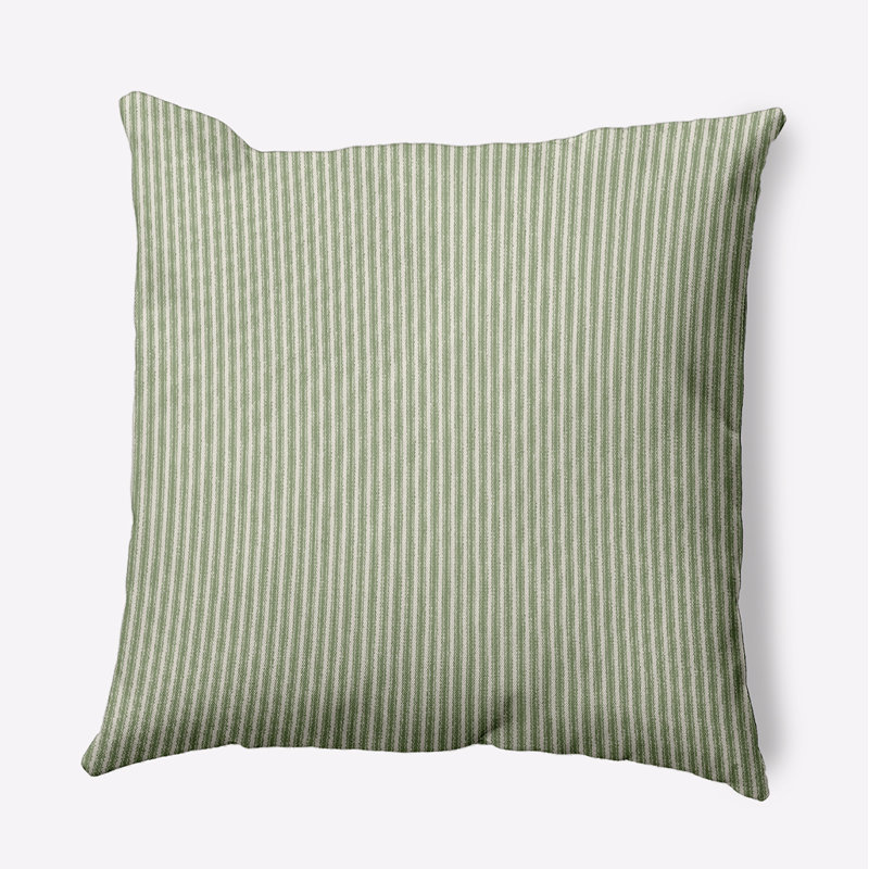  Coussin carré en coton soufflé et fermé, 18 po x 18 po, Vert
