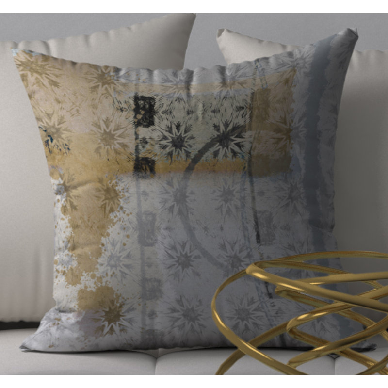 Abstract Reversible Throw Pillow, 18" x 18"