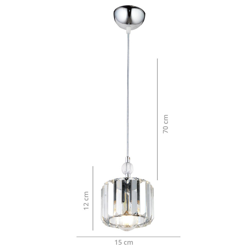 1 - Light Chrome Unique/Statement Pendant