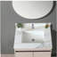 Coiffeuse en marbre de 31 po, coiffeuse de salle de bain avec lavabo rectangulaire intégré et dosseret de 4 po de hauteur