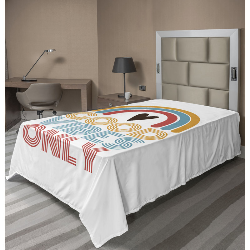 Drap-housse Ambesonne, Drap plat pour lit simple