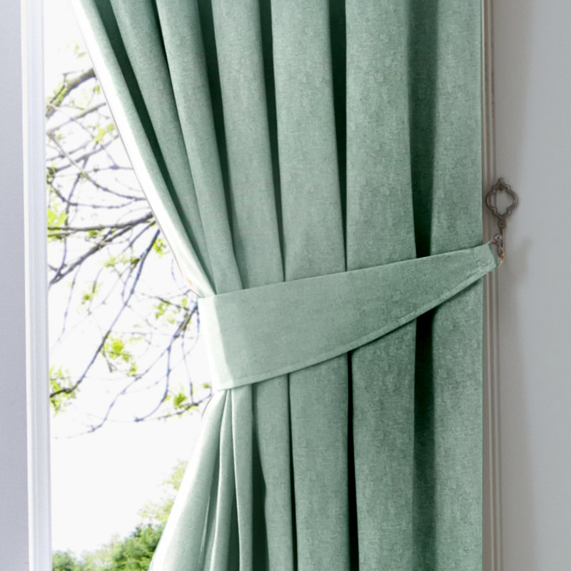 60% Polyester And 40% Cotton 65cm Curtain Holdback/Tieback, Duck Egg