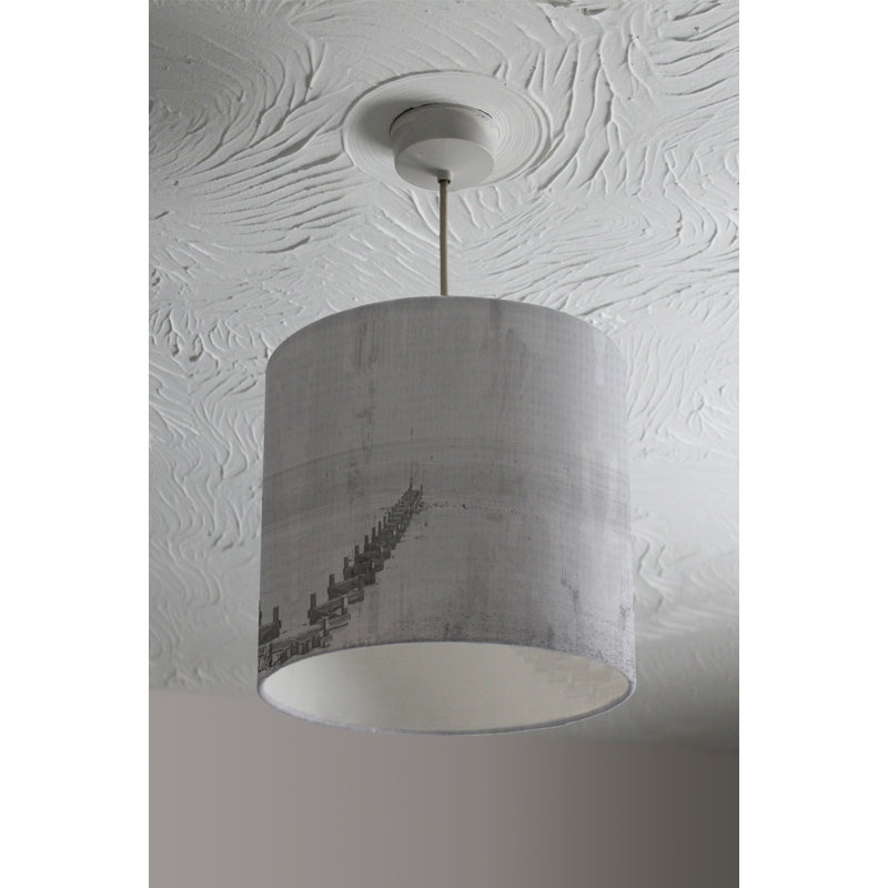 Cotton Drum Lamp Shade ( Uno ), 22cm H x 25cm W x 25cm D