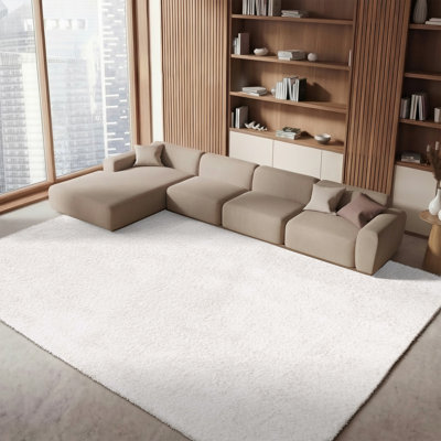 Tapis de couleur unie performance touffeté à la main Claudina