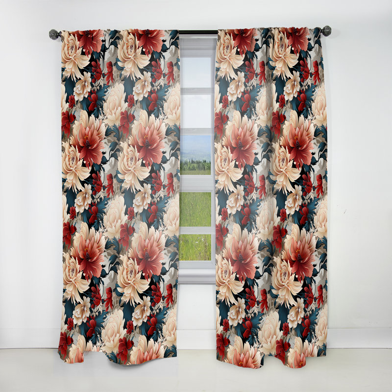 Kimono Whispers II - rideau abstrait - velours obscurcissant - 1 panneau, L 52 po x L 120 po