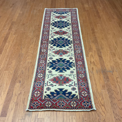  Handmade Kazak Wool Runner