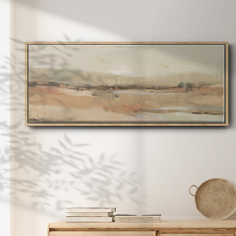 «Earth Tone Landscape I», reproduction sur toile, H 16 po x l 40 po x P 1,5 po, Naturel