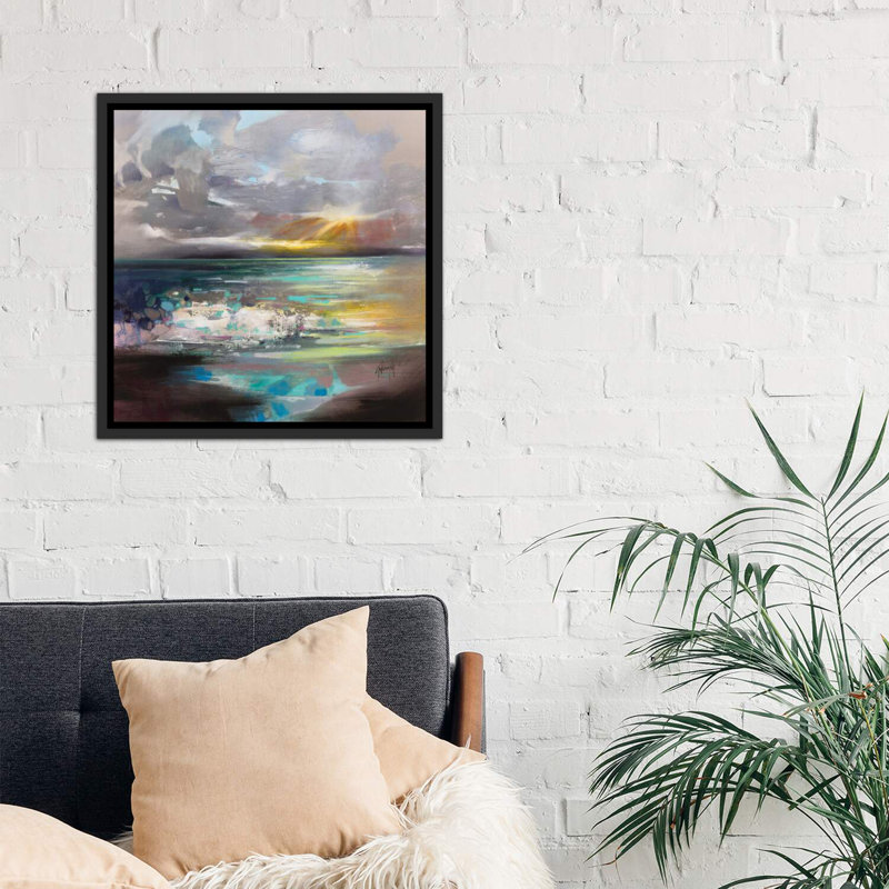 «Breaking» par Scott Naismith - reproduction d'art, Toile encadrée noir délavé, H 18 po x l 18 po x 1,5 po